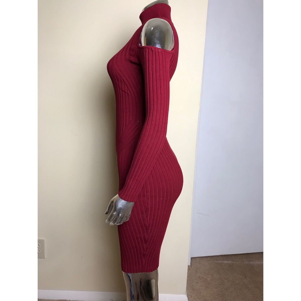 Red Fashion Nova Midi Dress - Picture 2 of 5